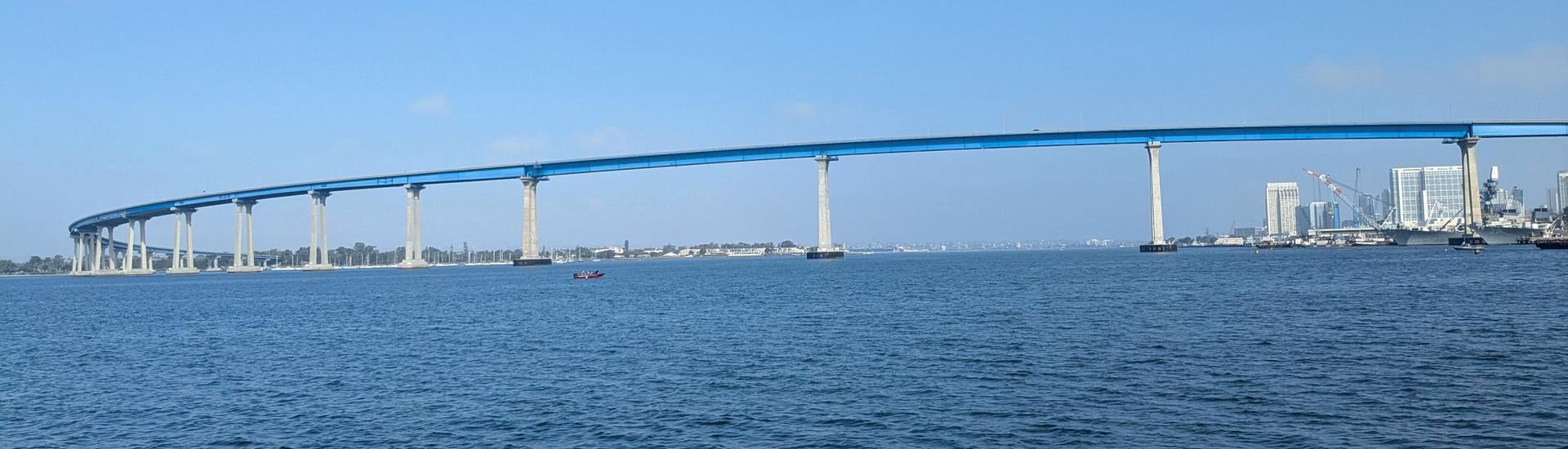 The Coronado Bridge spanning San Diego Bay