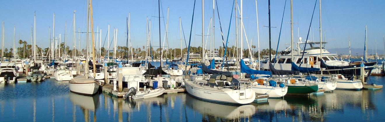 Veleros en la marina Glorietta de Coronado