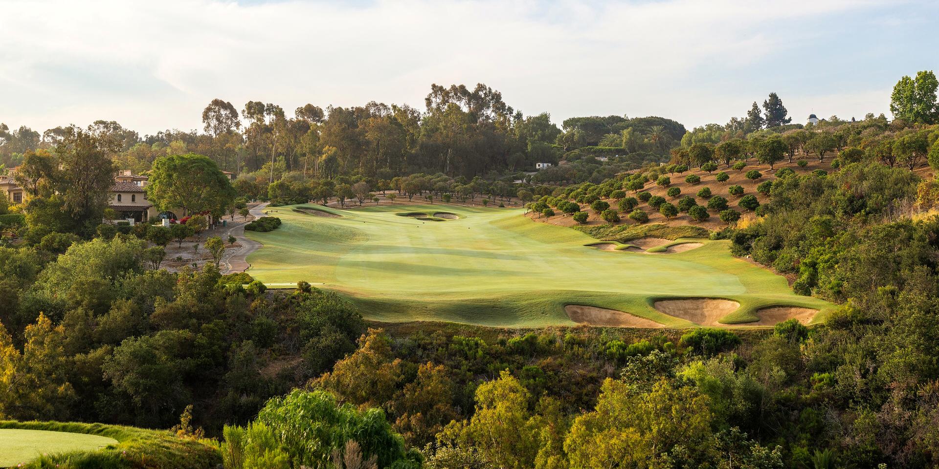 Green valley and golf course in Rancho Santa Fe