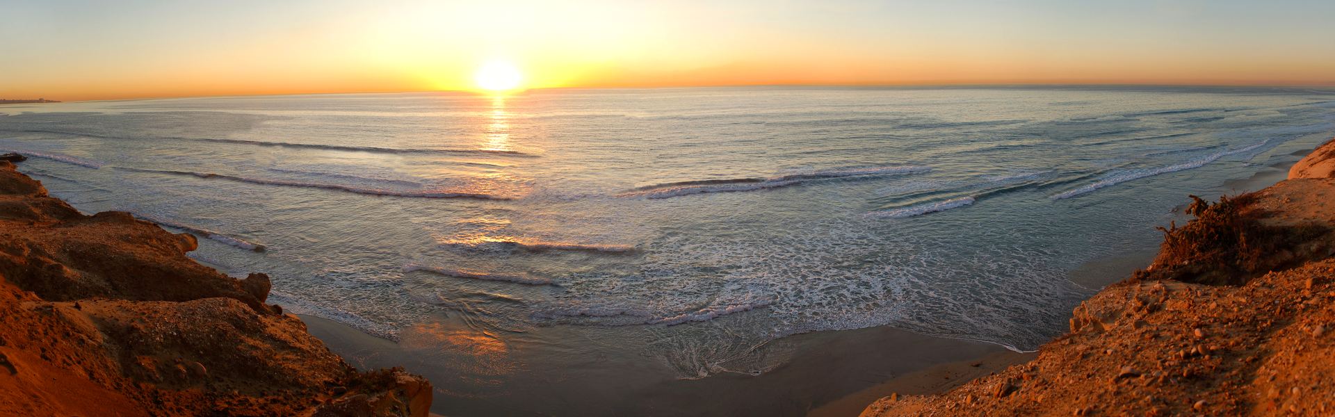 Sunset over the Pacific from Torrey Pines State Reserve